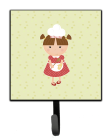 Brunette Baker on Green Bake/Baker Design Leash or Key Holder