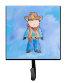 Cowboy Watercolor Cartoon Art Themed Watercolor Leash or Key Holder