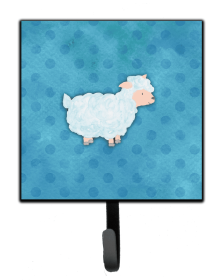 Polkadot Sheep Lamb Watercolor Cartoon Art Themed Watercolor/Polkadot Leash or Key Holder