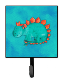 Stegosaurus Watercolor Cartoon Art Themed Watercolor Leash or Key Holder