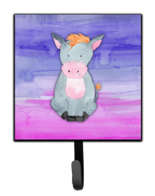 Donkey Watercolor Cartoon Art Themed Watercolor Leash or Key Holder
