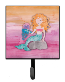 Blonde Mermaid Watercolor Cartoon Art Themed Watercolor Leash or Key Holder