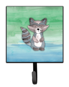 Raccoon Watercolor Cartoon Art Themed Watercolor Leash or Key Holder