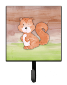 Squirrel Watercolor 2 Cartoon Art Themed Watercolor Leash or Key Holder