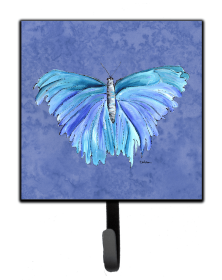Butterfly on Slate Blue Butterfly Art Design Leash or Key Holder