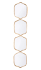 Four Hex Mirror Gold