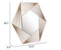 Aspect Hexagonal Mirror Gold