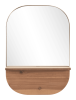 Meridian Shelf Mirror Gold & Brown