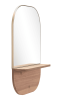 Meridian Shelf Mirror Gold & Brown