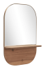 Meridian Shelf Mirror Gold & Brown