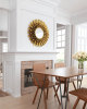 Sunflower Round Mirror Gold