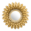 Sunflower Round Mirror Gold