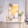Gulf Fern Canvas Wall Art Gold & White