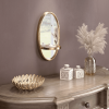 Petite Ogee Mirror & Shelf Gold