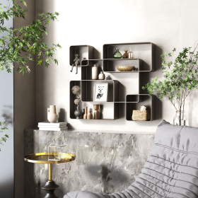 Reza Wall Shelf Antique Gray