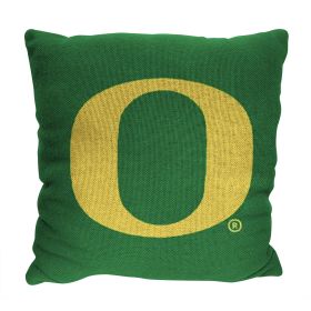 Oregon OFFICIAL NCAA "Invert" Woven Pillow; 20" x 20"