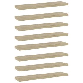 Bookshelf Boards 8 pcs Sonoma Oak 15.7"x3.9"x0.6" Engineered Wood
