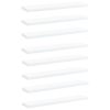 Bookshelf Boards 8 pcs White 15.7"x3.9"x0.6" Engineered Wood
