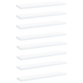 Bookshelf Boards 8 pcs White 15.7"x3.9"x0.6" Engineered Wood