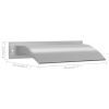 Pool Fountain Silver 17.7"x3.5"x10.2" Stainless Steel