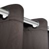 2 pcs Brown Blackout Curtains with Metal Rings 53" x 96"