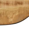 Coffee Table Oval Solid Rough Mango Wood and Steel 39.4"