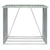 Garden Log Storage Shed Galvanized Steel 64.2"x32.7"x60.6" Green