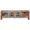 Coffee Table Gray 39.4"x19.7"x11.8" Solid Sheesham Wood
