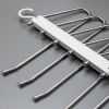 Durable Clothes Hangers Stainless Steel, 6 Tiers For Hanging Trousers and Organizer Clothing, Multifunctional Foldable Anti-slip Hangers