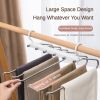 Durable Clothes Hangers Stainless Steel, 6 Tiers For Hanging Trousers and Organizer Clothing, Multifunctional Foldable Anti-slip Hangers