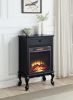 ACME Eirene Fireplace in Black Finish AC00854
