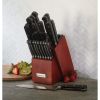 Farberware Edgekeeper 21-piece Forged Tripe-Riveted Knife Block Set with Built-in Sharpener