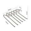 Durable Clothes Hangers Stainless Steel, 6 Tiers For Hanging Trousers and Organizer Clothing, Multifunctional Foldable Anti-slip Hangers