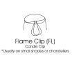 Drum Chandelier Lampshade with Double Flame Clip, Snow (Set of 6)