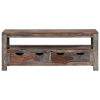 Coffee Table Gray 39.4"x19.7"x15.7" Solid Sheesham Wood