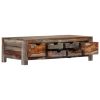 Coffee Table Gray 39.4"x19.7"x11.8" Solid Sheesham Wood