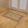 Hand Braided Jute Rug Natural / Pink Rectangle 24"X40"