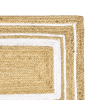 Hand Braided Jute Rug Natural / Pink Rectangle 24"X40"