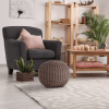 Anahid 18" Wide Round Pouf Ottoman