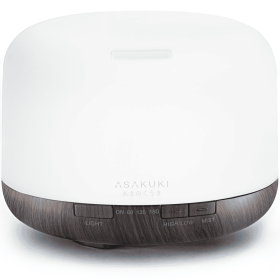 Rock Wood Essential Oil Diffuser (Color: Black)