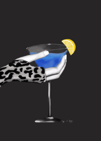 Art Prints -Drink This (Color: Gray)