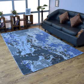 Rugsotic Carpets Hand Knotted Bamboo Silk & Wool Area Rug (Color: Multicolor, size: 6'x9')