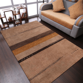 Rugsotic Carpets Hand Knotted Loom Silk Area Rug (Color: Beige, size: 6'x9')