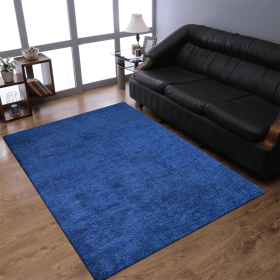Rugsotic Carpets Hand Knotted Loom Silk Area Rug (Color: dark blue, size: 6'x9')