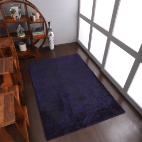 Rugsotic Carpets Hand Knotted Loom Silk Area Rug (Color: Purple, size: 6'x9')