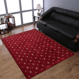 Rugsotic Carpets Hand Knotted Loom Silk Area Rug (Color: Red White, size: 8'x10')