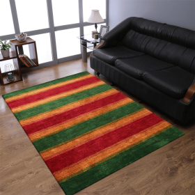 Rugsotic Carpets Hand Knotted Loom Silk Area Rug (Color: Green Gold, size: 8'x11')