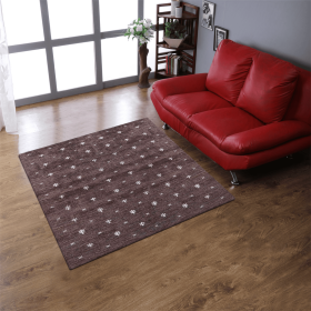 Rugsotic Carpets Hand Knotted Loom Silk Mix 10'x10' Square Area Rug (Color: Brown White, size: 10'x10')