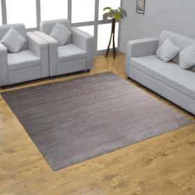Rugsotic Carpets Hand Knotted Loom Silk Mix 10'x10' Square Area Rug (Color: Beige, size: 10'x10')