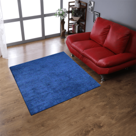 Rugsotic Carpets Hand Knotted Loom Silk Mix 10'x10' Square Area Rug (Color: dark blue, size: 10'x10')